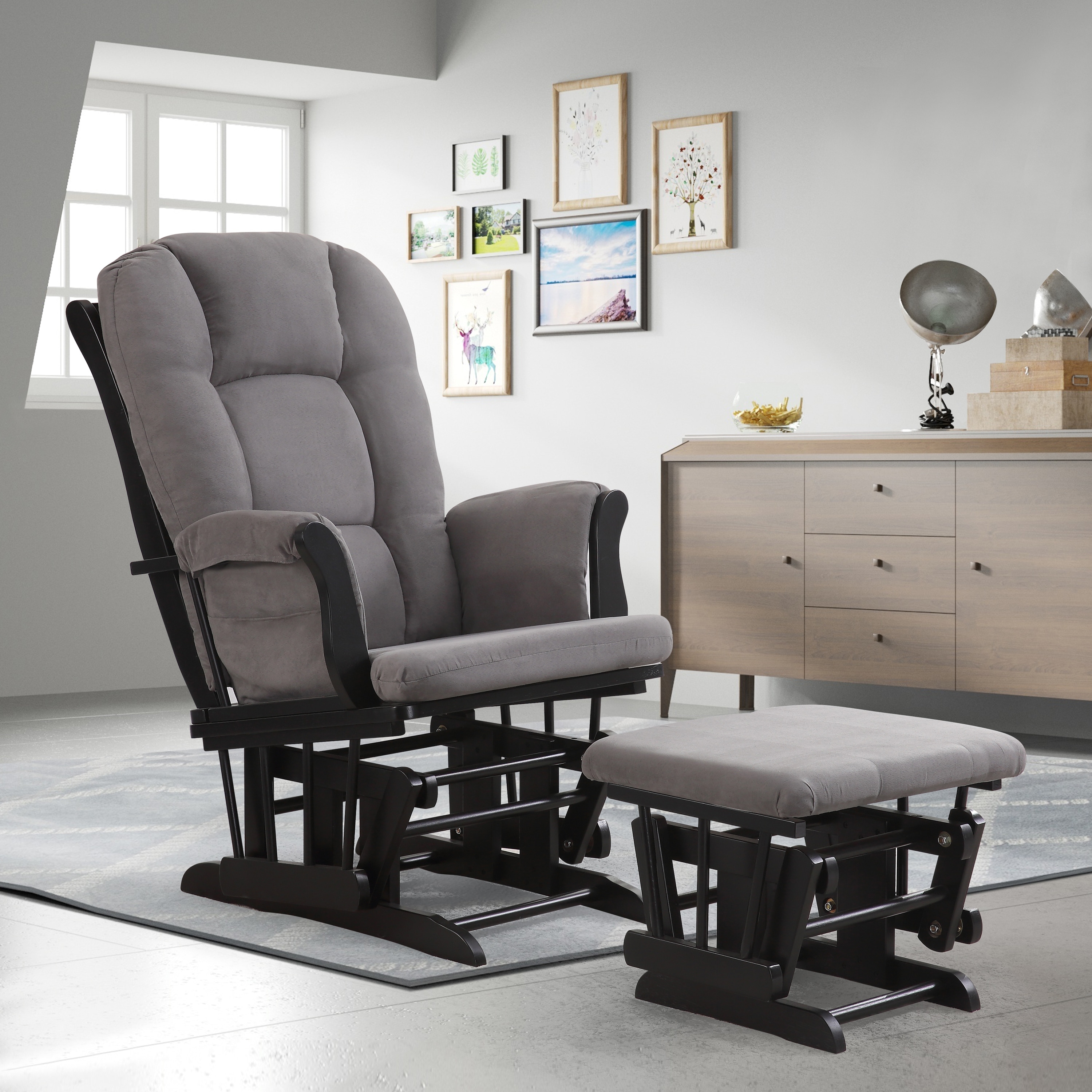 Dake glider best sale and ottoman