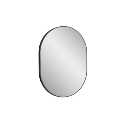Vera 24 in. x 32 in. Modern Oval Framed Vanity Mirror