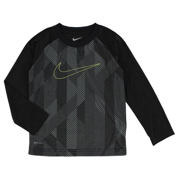 Shop Nike Baby Boy S Knurling Print And Swoosh Long Sleeve T Shirt