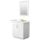 Option White / White Quartz Top / Brushed Gold Hardware