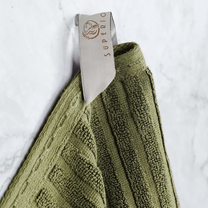 Superior Soho Ribbed Cotton Bath Towel Set of 4
