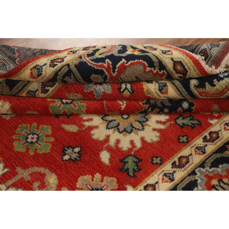 Hand Knotted Oriental 100% Wool Carpet Traditional Floral Oranges & Rust Heriz (serapi) Area Rug - 10' 0'' X 8' 0''