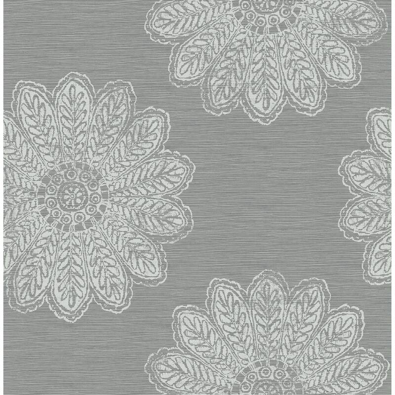A-Street Prints Sol Slate Medallion Wallpaper