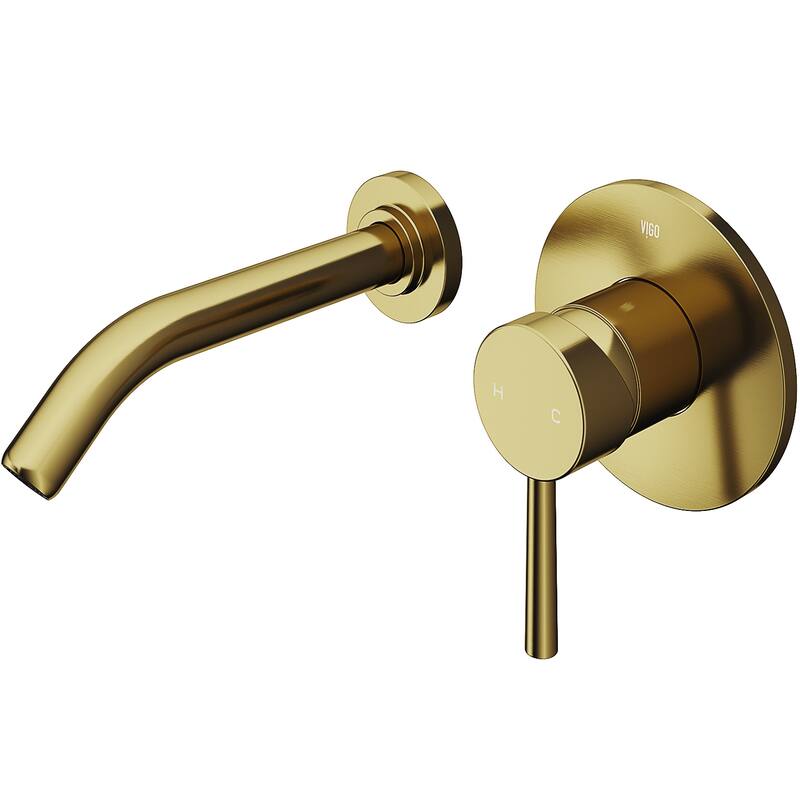 VIGO Olus 5" H Single Handle Wall Mount Bathroom Faucet