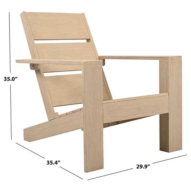 SAFAVIEH Couture Calypso Eucalyptus Adirondack Chair - 30"W x 35"D x 35"H