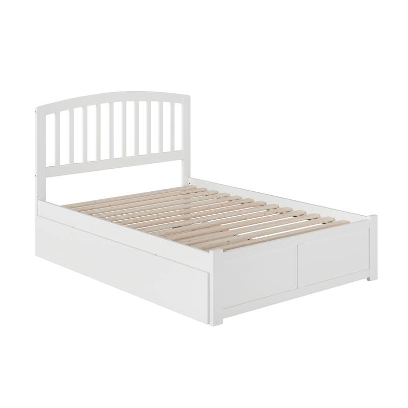 Richmond Full Solid Wood Platform Bed with Footboard & Full Trundle