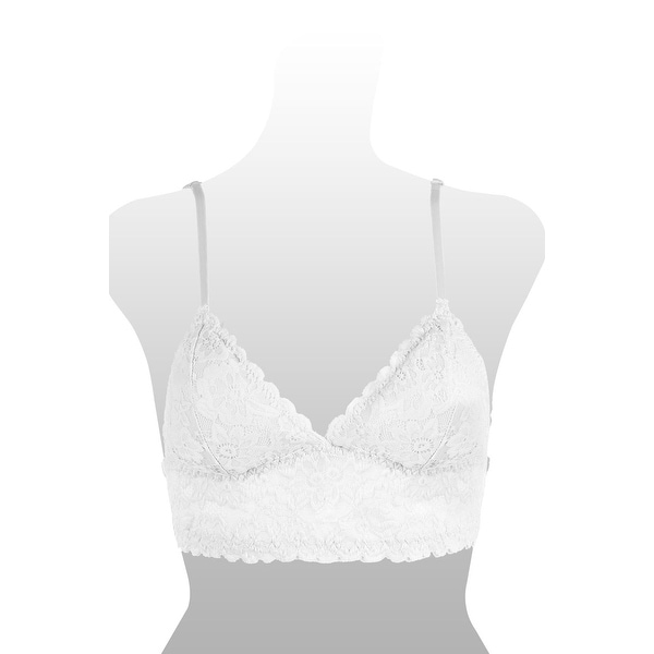 white lace triangle bralette