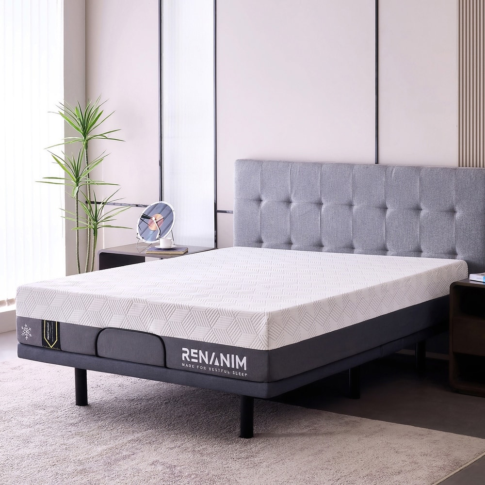 Renanim Hybrid Foam Mattress-in-a-Box, Cooler Sleep, Breathable, Supportive, Pressure Relief