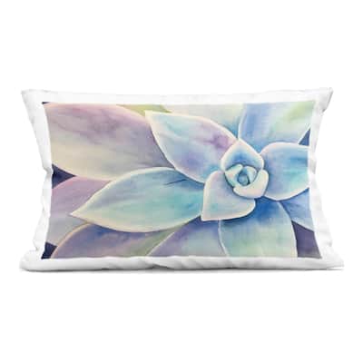 Stupell Cool Toned Succulent Leaves Decorative Printed Throw Pillow Design by Stephanie Fielden