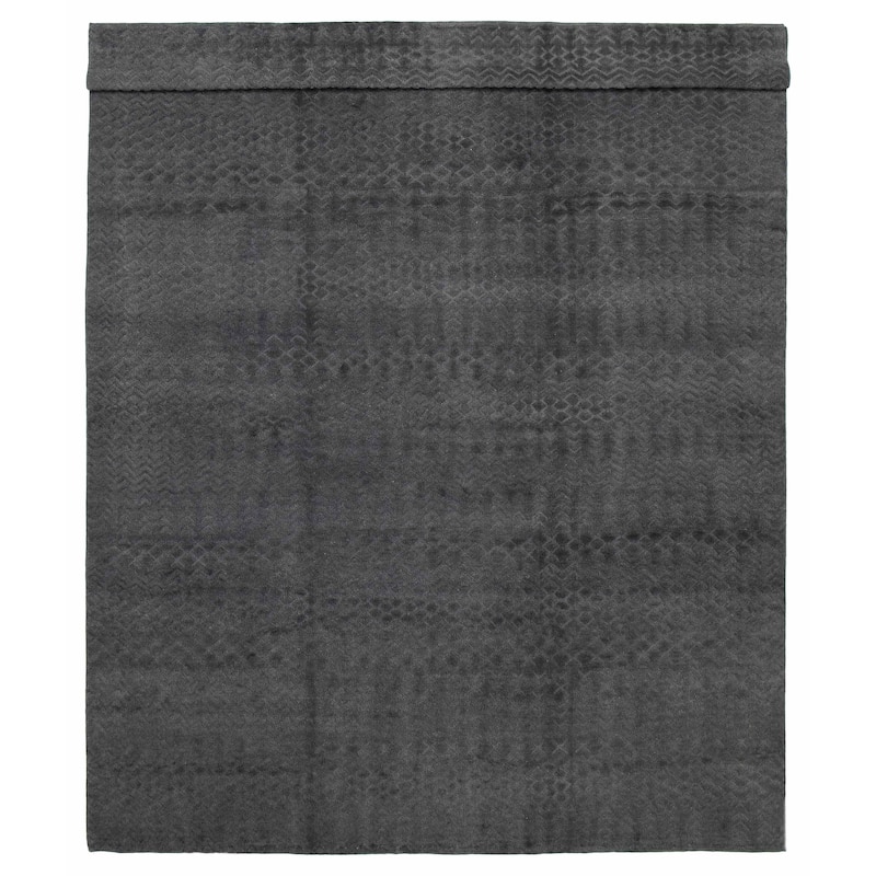 ECARPETGALLERY Hand-knotted Tangier Grey Wool Rug - 10'0 x 13'9 - Dark Grey - 10'0 x 13'9