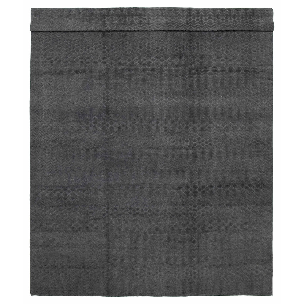 ECARPETGALLERY Hand-knotted Tangier Grey Wool Rug - 10'0 x 13'9