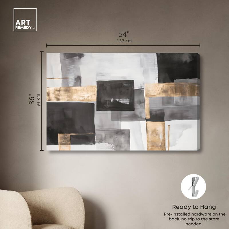 Graphite and Glimmer I Canvas by Art Remedy, Gallery Wrapped