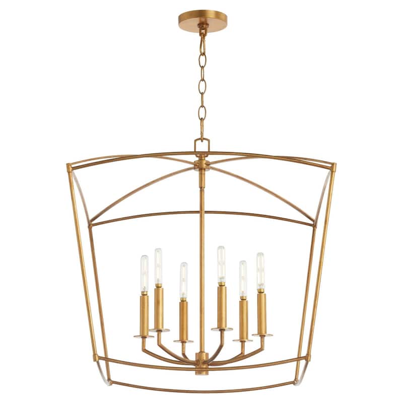 Quorum International 6412-6 Mantle 6 Light 24" Wide Pendant