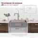 preview thumbnail 24 of 27, STYLISH 27"L x 18"W Stainless Steel 18 Gauge Single Basin Undermount Kitchen Sink with Basket Strainer