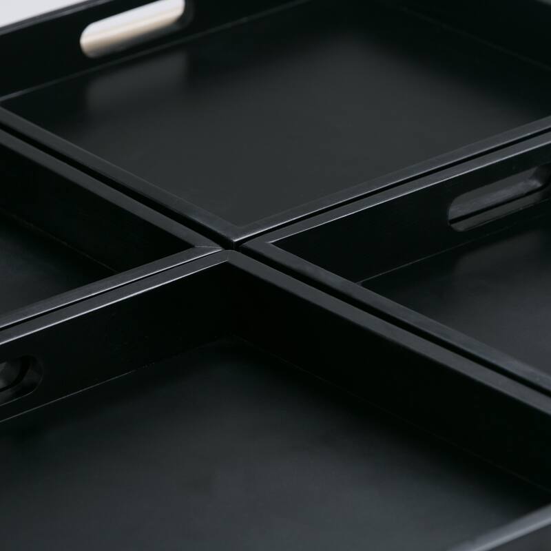 Square Coffee Table Storage Ottoman