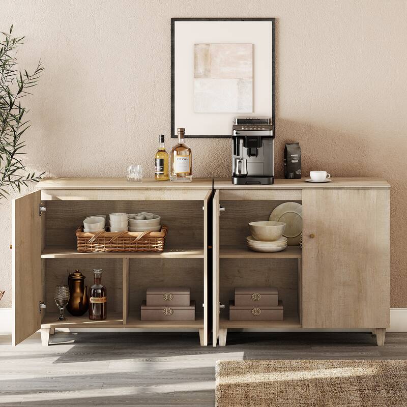 Sideboards Buffet Cabinets with Doors for Dining Room, 32.4"H