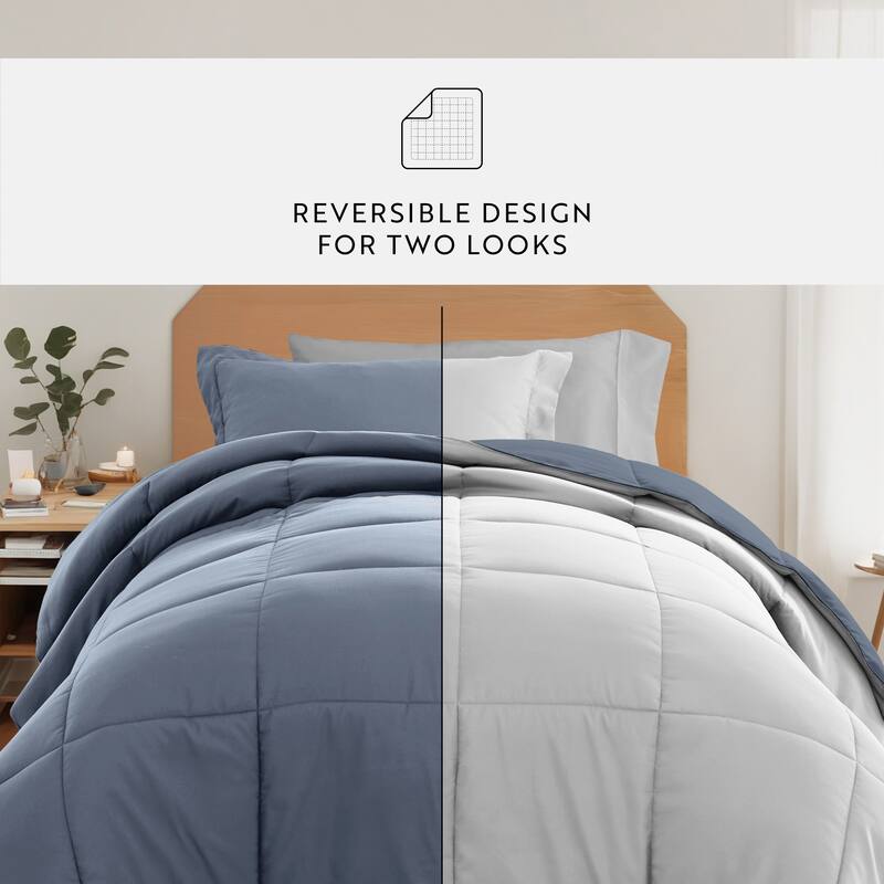 8pc Twin XL Solid Dorm Bedding Bundle