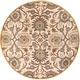 preview thumbnail 62 of 122, Patchway Handmade Classic Floral Wool Area Rug 4' Round - Beige - Round