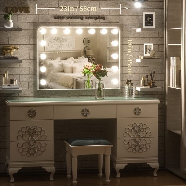 Wall mounted hollywood mirror outlet