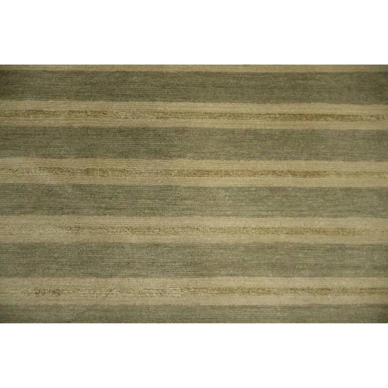 Hand Knotted Oriental 100% Wool Carpet Modern Abstract Multi-Colored Nepalese Area Rug - 5' 0'' X 3' 0''