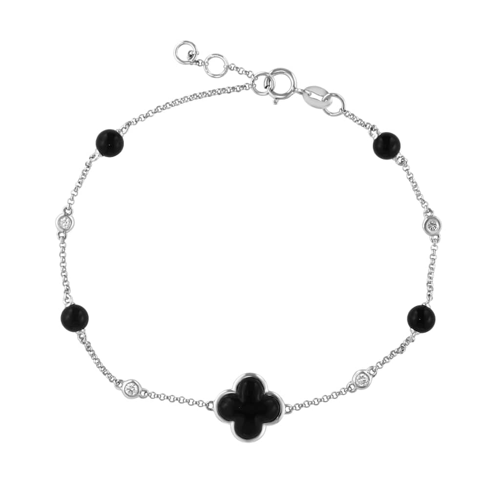 EFFY 14K Gold Onyx Bracelet