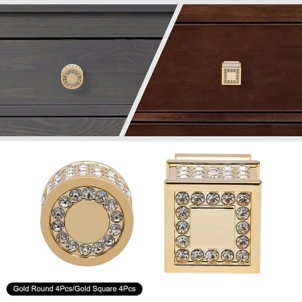 4Pcs Gold Crystal Cabinet Knobs - Bed Bath & Beyond - 40524388 4Pcs Gold Crystal Cabinet Knobs - Bed Bath & Beyond - 40524388