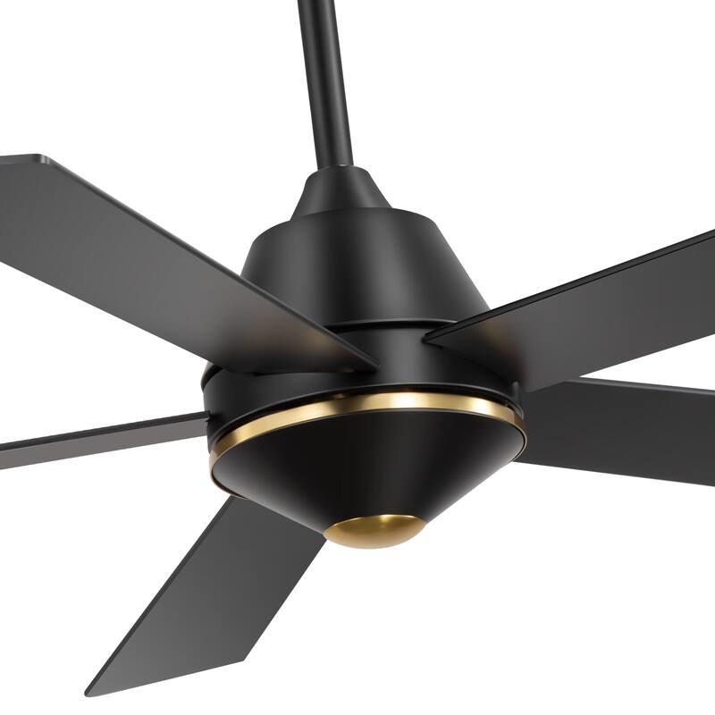 52 Inch 5-Blade BlackGold Ceiling Fan with Remote without Light