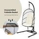preview thumbnail 14 of 16, Gymax Hanging Hammock Egg Chair Patio Rattan Swing Chair w/ Stand &