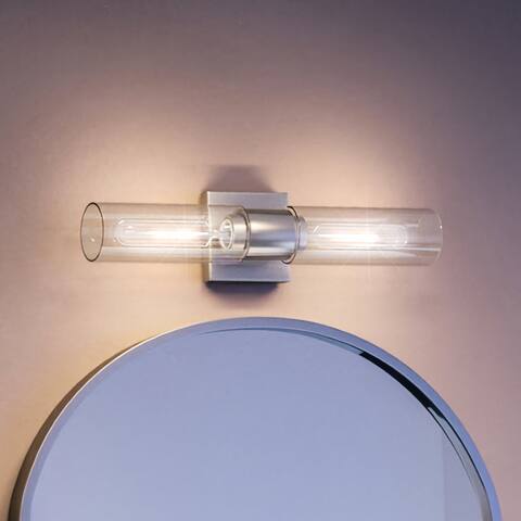 Luxury Cosmopolitan Bath Light, 5"H x 20.375"W, with Modern Farmhouse Style, Brushed Nickel, BWP4050 by Urban Ambiance - 20.38