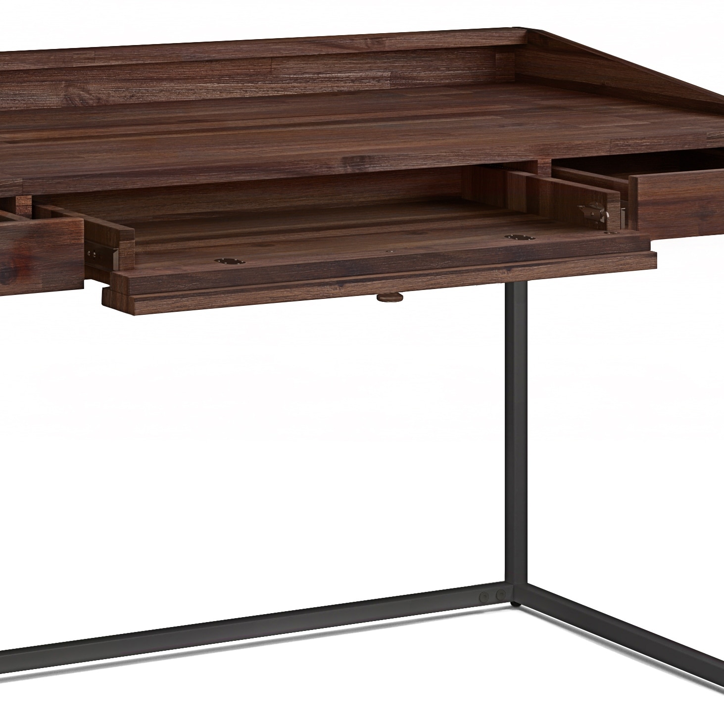 Wyndenhall brinkley solid acacia wood modern industrial 60 inch wide writing office desk hotsell