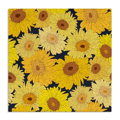Stupell Charming Country Sunflowers Pattern Canvas Wall Art Design By Sazerelli Designs
