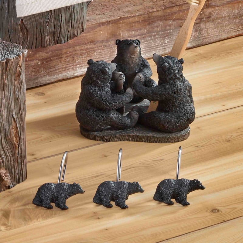 Avanti Linens Black Bear Lodge Shower Hooks - Brown