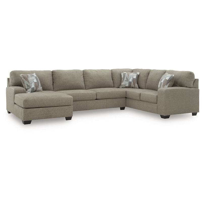 Signature Design by Ashley Newellen Gray 3-Piece Sleeper Sectional with Chaise