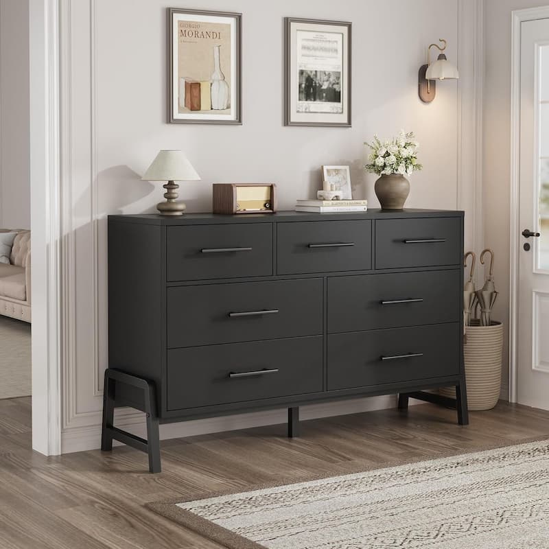 7 Drawer Freestanding Dresser Storage Chest TV Stand for Living Room, Bedroom