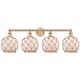 Option Brushed Brass / White Glass with Brown Rope