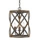 preview thumbnail 1 of 7, Golden Lighting Alcott 3-light Pendant in Antique Black Iron Antique Black Iron