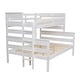 preview thumbnail 10 of 22, Twin over Full Size Solid Wood Bunk Bed with Ladder & Fence