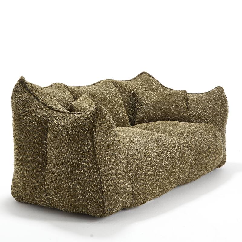 Beanbag Chair with High Resilience Foam Core. The Square Recliner Sofa Is Ideal for Family Members And Friends Engaged in Games