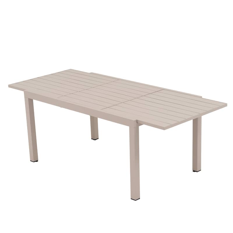Outdoor Patio Dining Set Chairs and Extendable Table