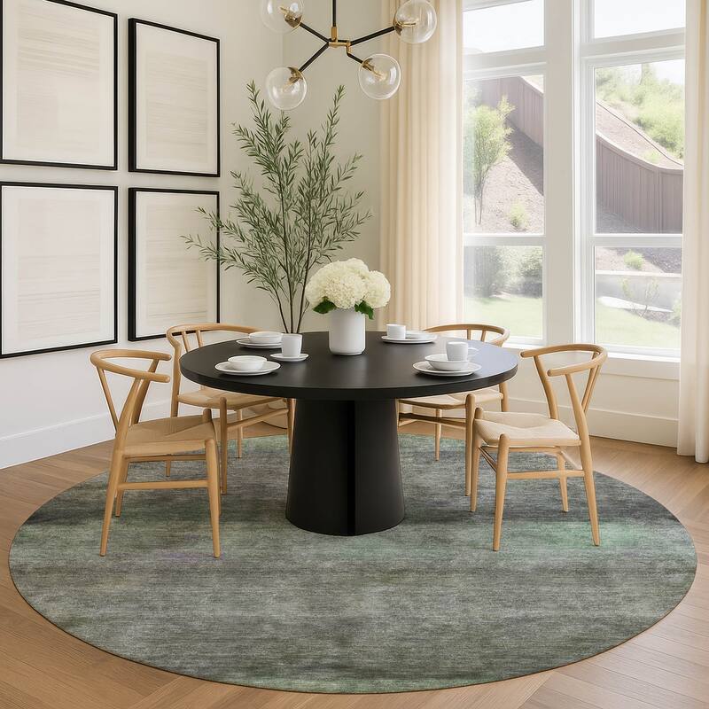 Machine Washable Indoor/ Outdoor Contemporary Ombre Chantille Rug