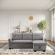 preview thumbnail 16 of 18, 77 Inch Reversible Sectional Storage Sleeper Sofa Bed L-Shape 2 Seat Sectional Chaise