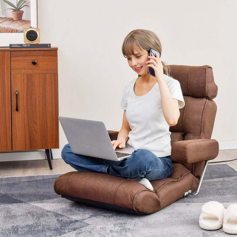 Costway Adjustable Lazy Sofa with Stepless Adjustable Back & - See Details