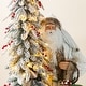 preview thumbnail 9 of 12, Glitzhome 4ft Oversized Woodland Santa with 5ft Pre-Lit Flocked Artificial Christmas Tree