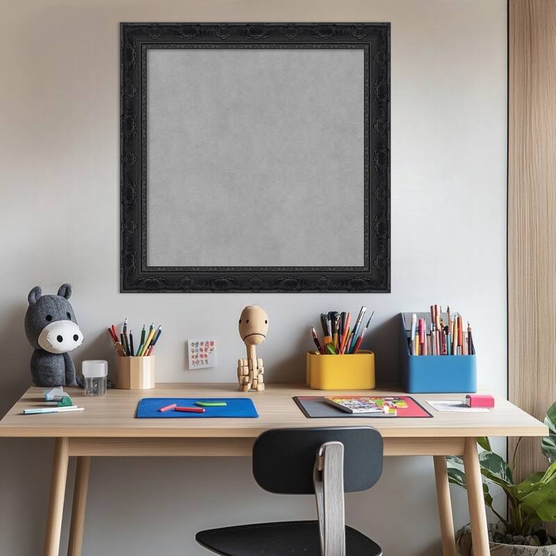 Amanti Art Filigree Gloss Black Framed