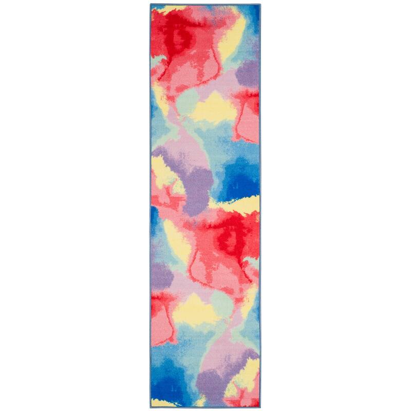 SAFAVIEH Paint Brush Machine Washable Slip Resistant Meadhbh Watercolor