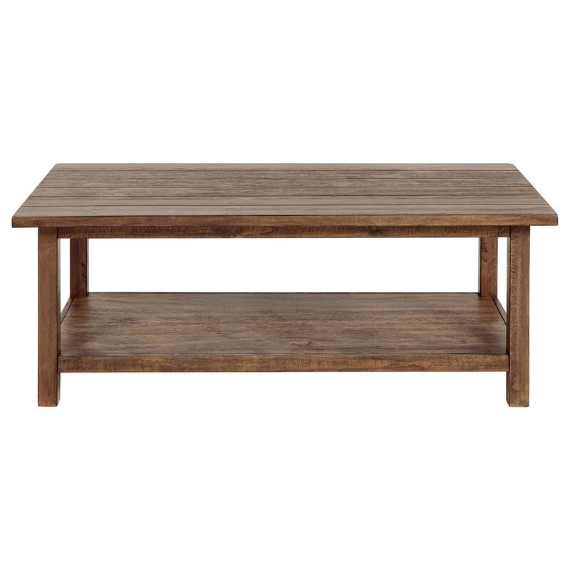Castleton Wood Coffee Table with Shelf
