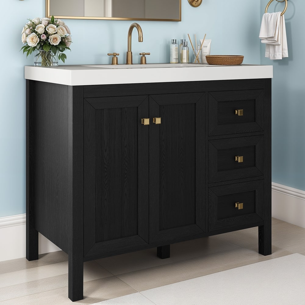 Moasis 36"/42" Bathroom Vanity Cabinet Set with Sink Combo and 3 Drawers & Cabient