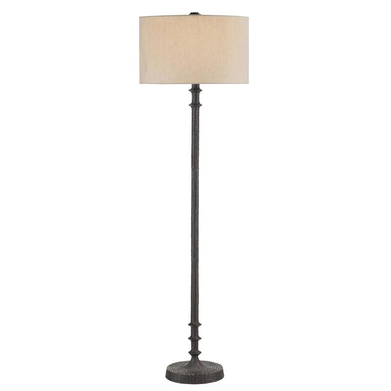 Currey & Company Gallo Bronze Floor Lamp - 64.5"h x 19"dia. - 64.5"h x 19"dia.