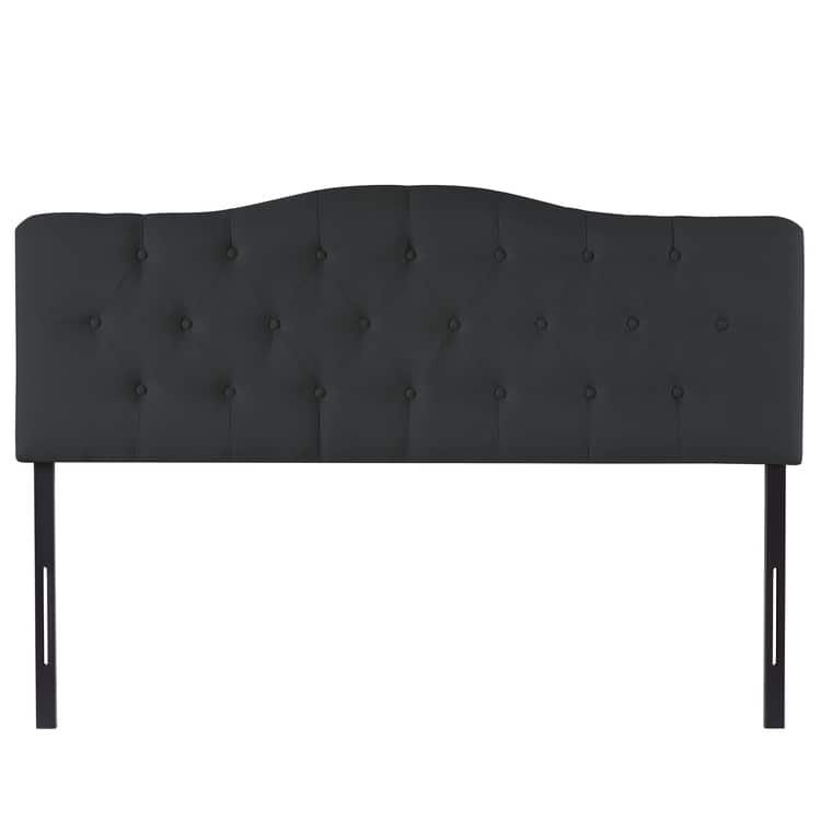 Adjustable Queen Headboard Only, Tufted Linen, 12 Height Settings, Metal Legs, Wall Mountable