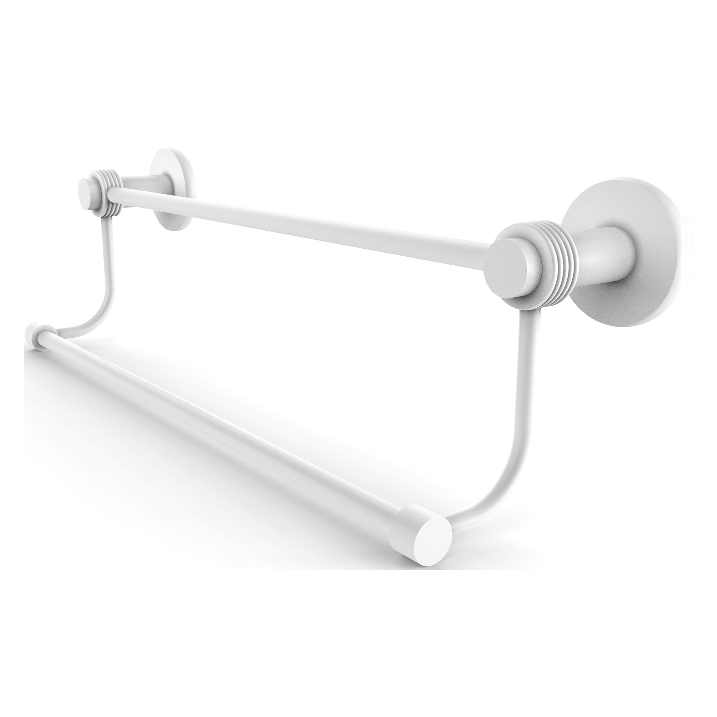 Allied Brass Mercury Collection 18 Inch Double Towel Bar with Grooved Accents